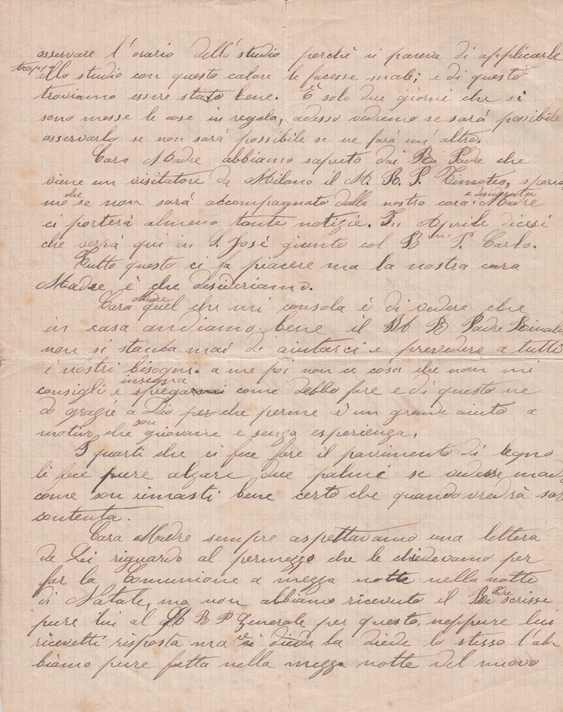 Lettera del 10 gennaio 1901 2^ parte