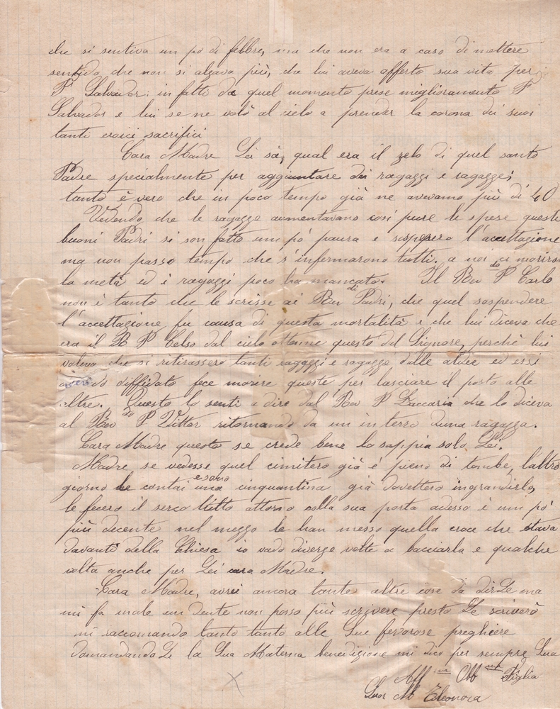 Lettera del 30 luglio 1900  verso